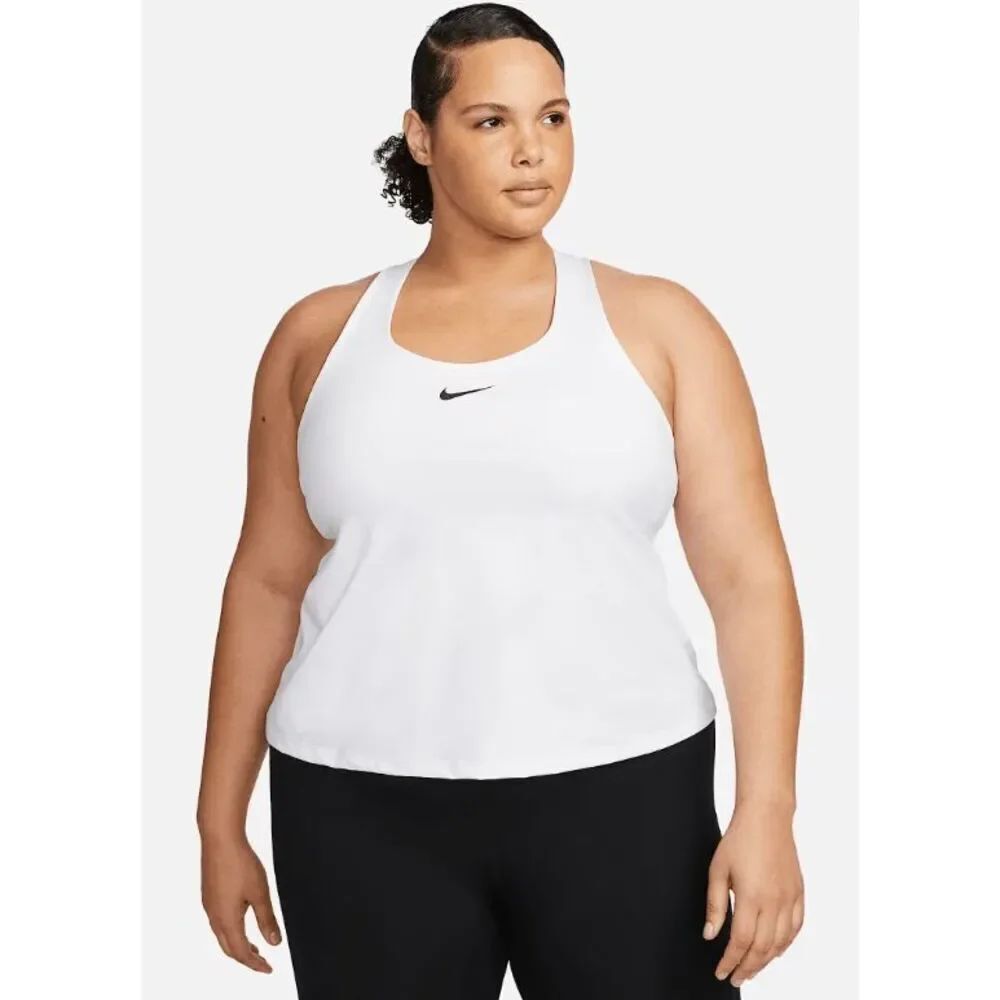 Nike NWT size 1X white Dri-FIT Swoosh Sports Bra Tank plus size
